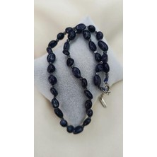 Kolye Çelik Natural Dogaltaş Yıldız Taşı Kadın Kız Takı Gerdanlık Düğün Nişan