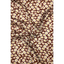 Sardo Kumaş Çiçek Desenli Dijital Baskılı Şifon Saten Kumaş / En 1,50  cm  - Elbise , Perde ve Kırlent