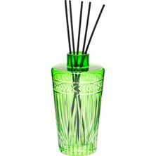 Missi Yeşil Kristal Kesme Cam Şişe Oud Vanilya Oda Kokusu (23  cm )