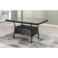 Btk Concept Datça Rattan Bahçe Mobilyası 3+1+1 Antrasit/masalı