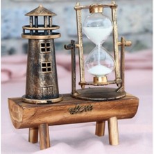 Ttt Dekoratif Ahşap Kum Saati ve Deniz Feneri