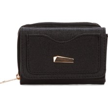 Newish Polo Kadın Siyah Suni Deri Kartlık ve Cüzdan NEWPOLO297