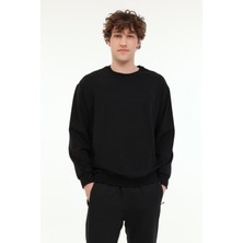 Lumberjack MB SN75 C Neck Sw 5fx Siyah Erkek Sweatshirt