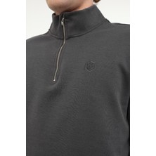 Lumberjack MB BS47 Hzıp Sw 5fx Antrasit Erkek Sweatshirt