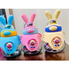 Sevimli Tavşan Model Su Matarası Su Şişesi Suluk 800 ml Bpa Içermez Suluk Çocuk Okul Su Şişesi