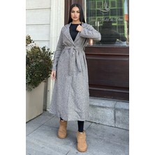 Vizon Kruvaze Yaka, Çift Cepli, Beli Kemerli, Uzun Balıksırtı Kaşe Kaban (Astarsız)