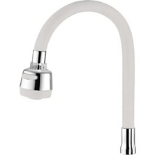 Esnek Kıvrılabilir Renkli Silikon Musluk Bataryası Başlığı Kubar-Siyah Renk