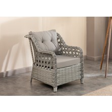 Btk Concept Datça Rattan Bahçe Mobilyası 3+1+1 Açık Gri/masalı