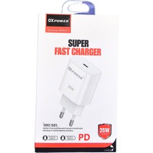 Oxpower Iphone, Samsung, Xiaomi Orijinal Türkiye Garantili Typ-C Hızlı 25W Şarj Adaptörü