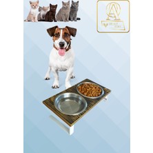 Kedi ve Köpekler Için Sağlıklı Yeme Standı, %10 Eğimli Tasarım ve Kaymaz Ayaklar