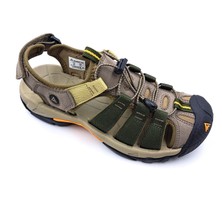 Humtto HM710445A Burnu Kapalı Bej Haki Yeşil Erkek Outdoor Trekking Spor Sandalet