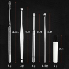 Buffer® 6 Parça Paslanmaz Çelik Kulak Balmumu Toplayıcı Çıkarıcı Temizleyici Bakımı Çubuk Seti
