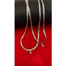 Çelik Kolye Harfli Sevgililere Özel 2 Li Set