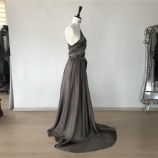 Kadın Vizon Tek Omuz Sandra Elbise