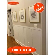 Iskandinav Duvar Çıtası 100CM x 8 cm (5 Adet) Çocuk Odası Duvar Dekorasyonu , Duvar Çıtası