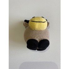 Hobby City Siyah Boynuzlu Boğa, Kahverengi, Amigurumi