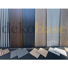 Dekobase 100x240 Cm Antrasit-Beyaz Renk Akustik Ahşap Duvar Paneli