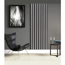 Dekobase 60x240 Cm Antrasit-Beyaz Renk Akustik Ahşap Duvar Paneli