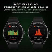 Ayers Watch Airpods Curved Amoled Ekran 2 Kordon Kulaklıklı Akıllı Saat Akıllı Saat Ios ve Android Uyumlu