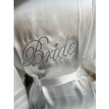 Kına Marketi Nakışlı Bride Gelin Sabahlık (Standart Bedenlidir)