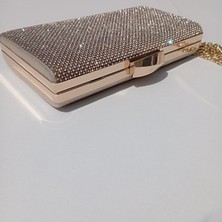 Şarra Gossi Gold Abiye Çanta Altın Gece Çantası