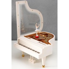 Techno Station Sevgililer Anneler Günü Hediyelik Piyano Şeklinde Müzik Kutusu Balerin Seti Şirin Zarif Müzik Kutusu