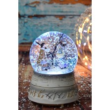 Kar Tanesi Püskürtmeli Kış Masalı Kar Küresi 16 cm Işıklı Büyük Boy