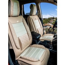 
dacia Logan Uyumlu Yarı Deri Oto Koltuk Kılıfı Ön/arka Tam Set Elit (Bej)