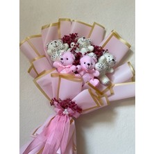  Pembe Ayıcık Buketi, Ayıcık Buketi, Sevgiliye Hediye, Doğum Günü Hediyesi