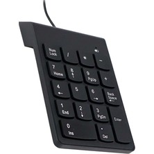Techno Station Numeric Keypad-Numpad-Usb Kablolu Keypad 18 Tuş Numped Keyped Yan Tuş Klavye