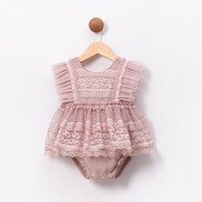 Cumino Miami Dantelli Kız Bebek Romper