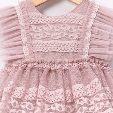 Cumino Miami Dantelli Kız Bebek Romper