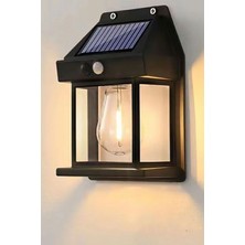 Techno Station Suya Dayanıklı Hareket Sensörlü Güneş Enerjili Balkon Bahçe Aydınlatması Ampul Şekilli