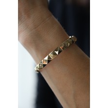 Yenigün Kuyumculuk 14 Ayar Altın Piramit Dizisi Kelepçe