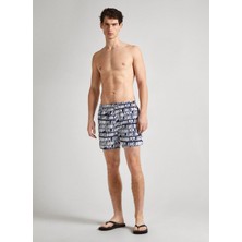 Pepe Jeans Lacivert Erkek Şort Mayo PMB10384 595 Ao Logo Swımshort