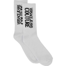 Versace Jeans Couture Siyah - Beyaz Kadın Çorap 77HA0J03
