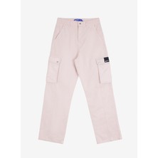 Karl Lagerfeld Jeans Düz Paça Krem Erkek Kargo Pantolon 245D1002_KLJ Mıx Materıal Utılıty P