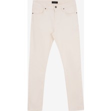 Fabrika Normal Bel Normal Paça Slim Fit Beyaz Erkek Denim Pantolon F5SM-PNT 2791