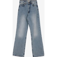 Jeep Yüksek Bel Ispanyol Paça Regular Fit Indigo Kadın Denim Pantolon J5SL-PNT7095