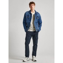 Pepe Jeans Straight Paça Lacivert Erkek Kargo Pantolon PM211641-594 Slım Cargo Twıll