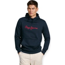 Pepe Jeans Kapüşon Yaka Lacivert Erkek SweatShirt PM582716-594 New Joe Hoodıe