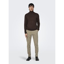 Only & Sons Normal Bel Dar Açık Gri Erkek Chino Pantolon Onsmark Pete Lıfe Slm Chın 0013 Pnt
