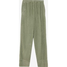 Yeşil Kadın V Yaka Lastikli Bel Havuç Kalıp Eşofman Altı PADO137E25RIVEV_RIVE V