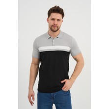 Alexander Gardi Polo Yaka Düğmeli Renk Bloklu Triko T-Shirt