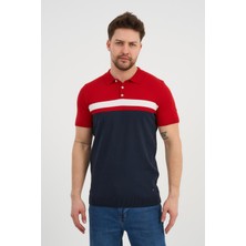 Alexander Gardi Polo Yaka Düğmeli Renk Bloklu Triko T-Shirt