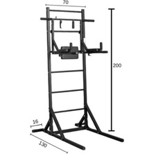 DURUH SPOR Ayaklı Isveç Duvarı - Barfiks - Dips - Merdiven Spor Aleti