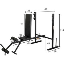 DURUH SPOR Katlanabilir Bench Sehpası Ağırlık Sehpası