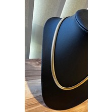 Queen Accessory Çelik Yılan Zincir Kalın Kolye