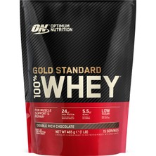 Optimum Nutrition Whey  gold Standard Çikolata Aromalı 465 g 15 Servis Yüksek Protein Tozu - Optimum Shaker -  Whey  gold Standard Çikolata Aromalı Şase 31 g 1 Servis
