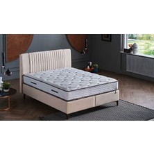 Bellona Baza Başlık Yatak Seti 90x190 10 Yıl Yatak Garantili Krem - Tek Kişilik